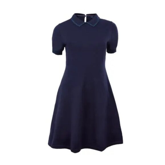NWT Tommy Hilfiger Womens Size Small Cashmere Kiss Knit Polo Sweater Dress NEW - Picture 4 of 7